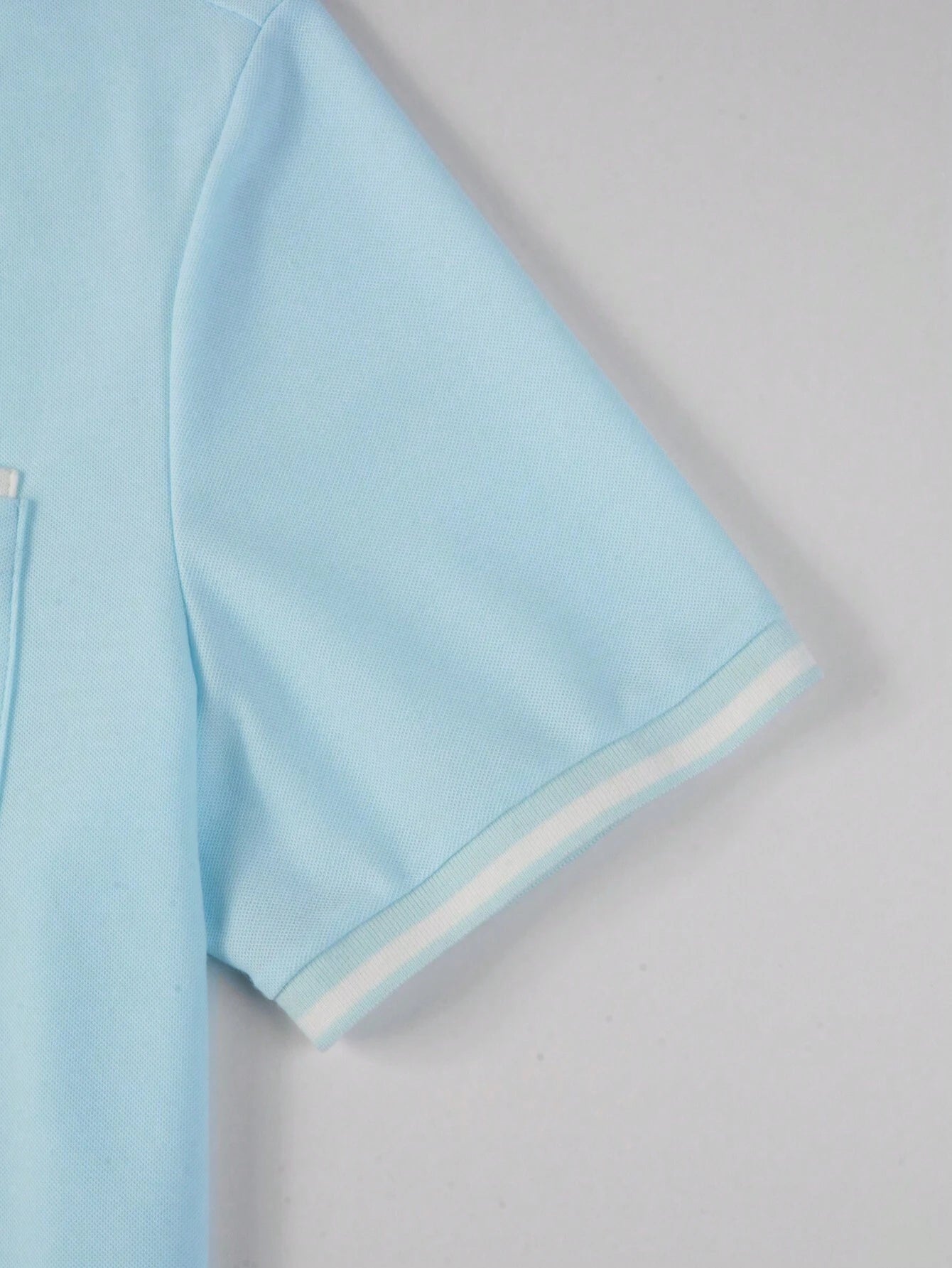 Manfinity Homme Men Contrast Trim Half Button Collar Color Block Golf Business Casual Polo Shirt for Husband