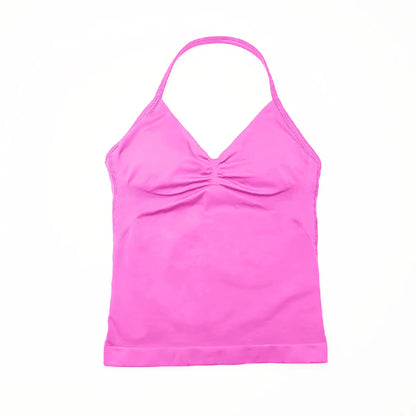 Impact Longline Strappy Top Sports Yoga Vest Women'S Fitness Tank Top Gym Beautiful Open Back Bra Running Workout Halter